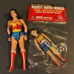 Vintage Wonder Woman Pocket Superheroes toy set